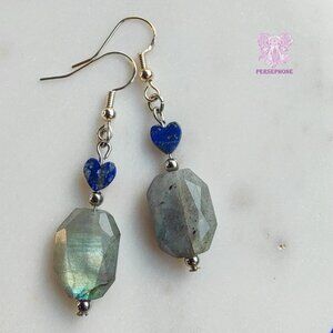 Moon Magic “Mama Killa” Earrings | Labradorite + Lapis | Silver